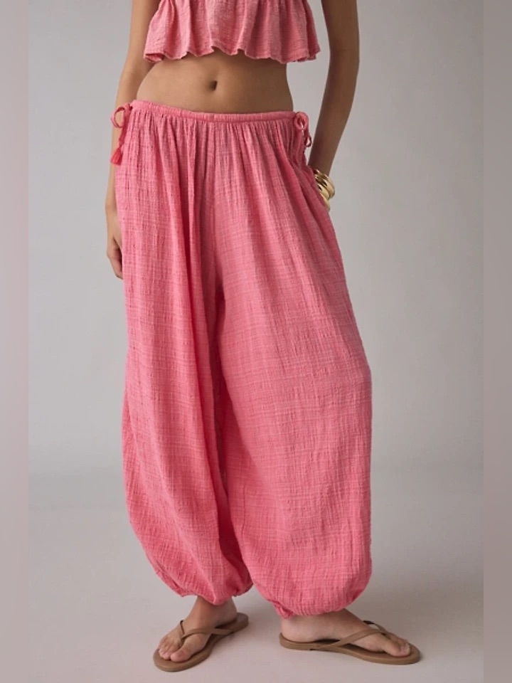 Uo Out From Under Golden Hour Side-Tie Balloon Pants